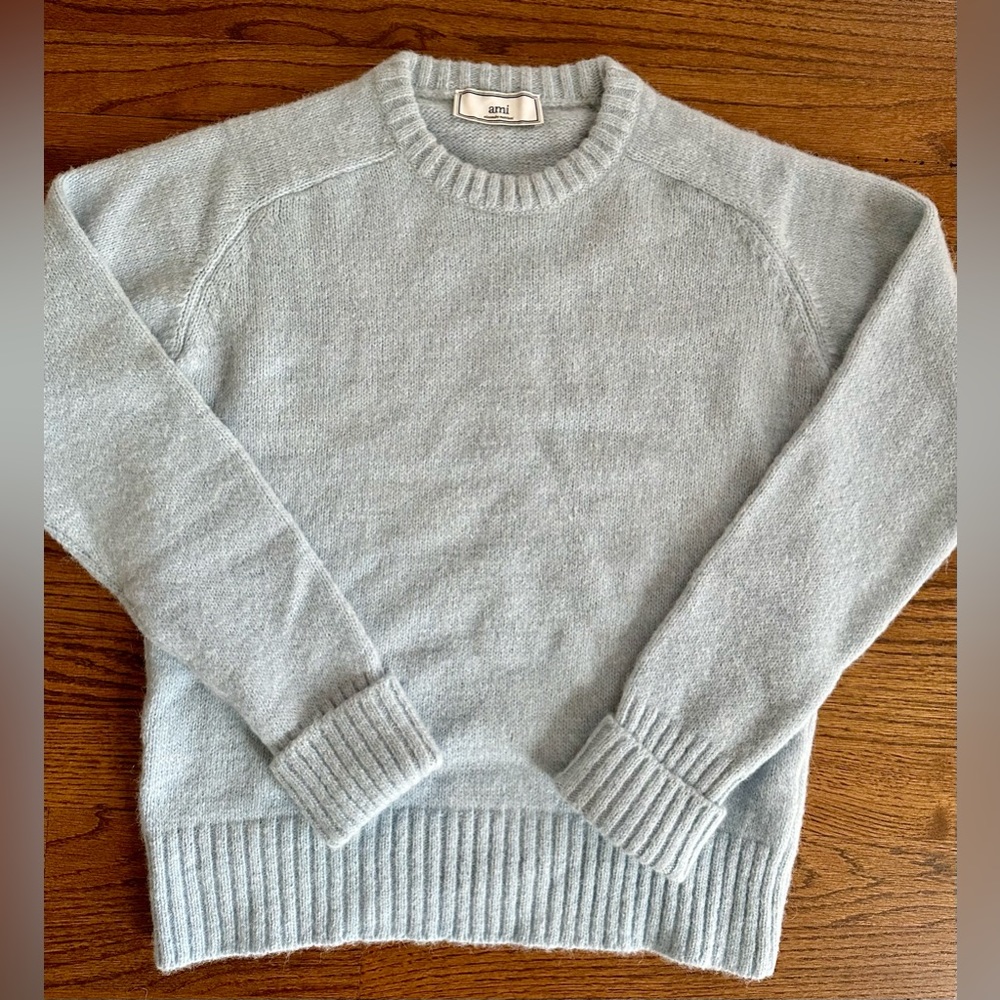 Ami Alexandre Mattiussi Alpaca Wool Blend Sweater, Size Small, Cozy Winter